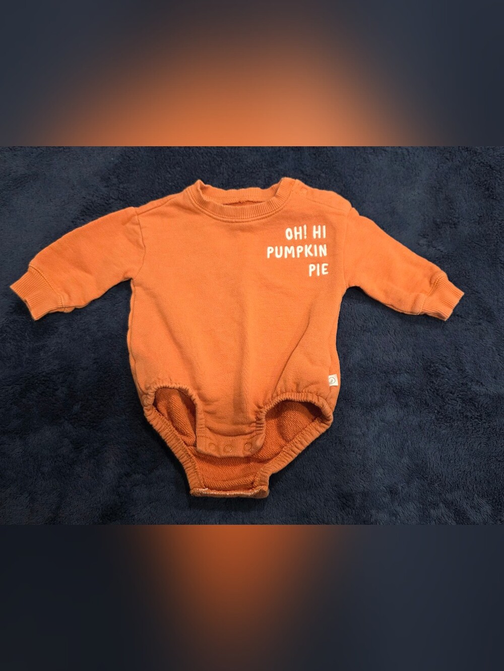 Carter's Orange One-Piece Bodysuit with "Oh! Hi Pumpkin Pie" Print